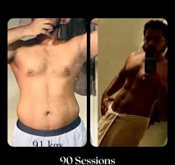Weight loss transformation 95kg to 80kg without diets. No Fatburner.