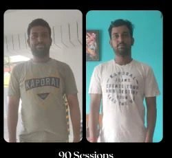 7kg withing 1 month. Transformation. Best personal trainer chennai